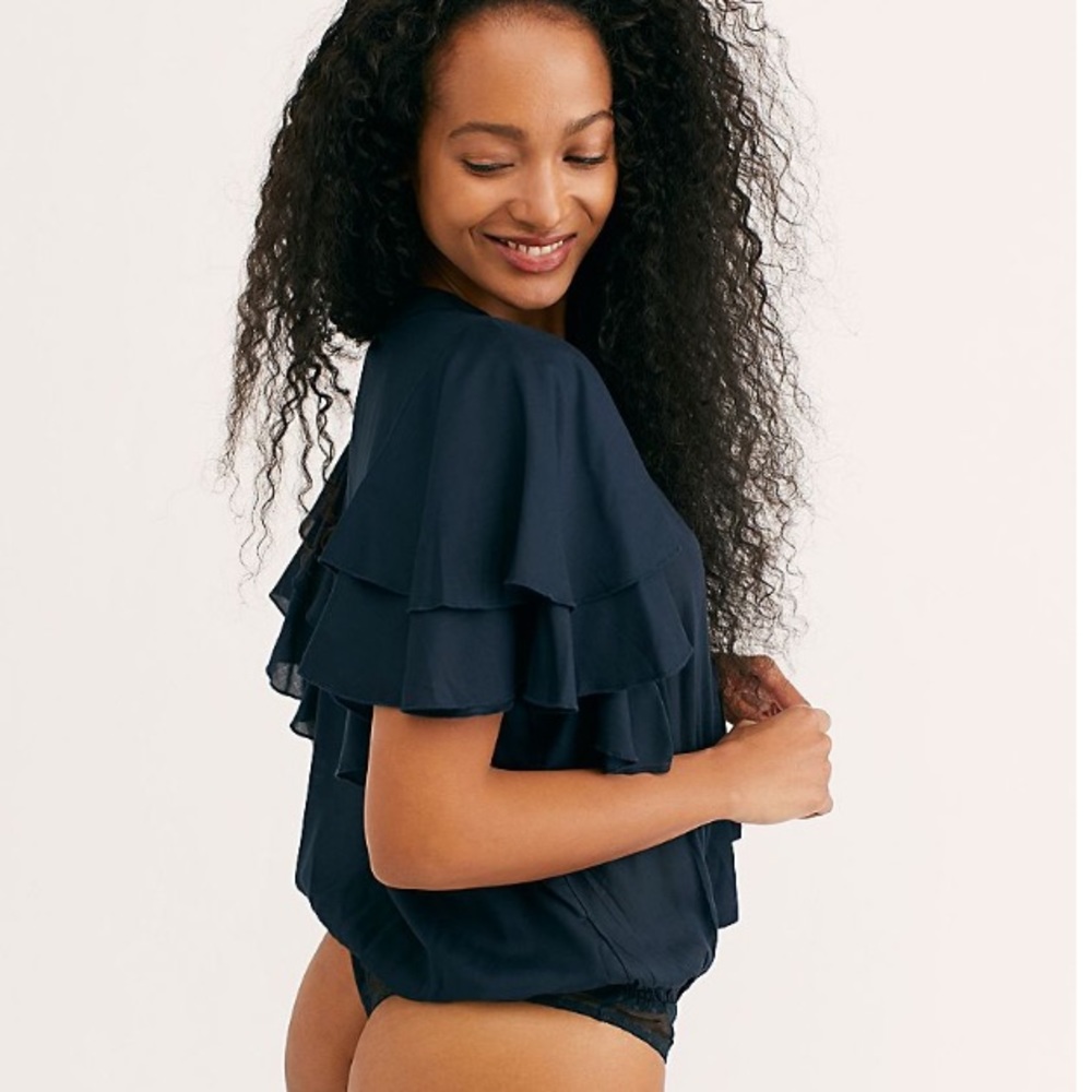 Free People Call Me Later Bodysuit Size Small